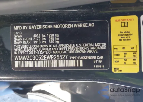 2014 Mini Countryman Cooper S z USA, uszkodzony, nr VIN WMWZC3C52EWP25527